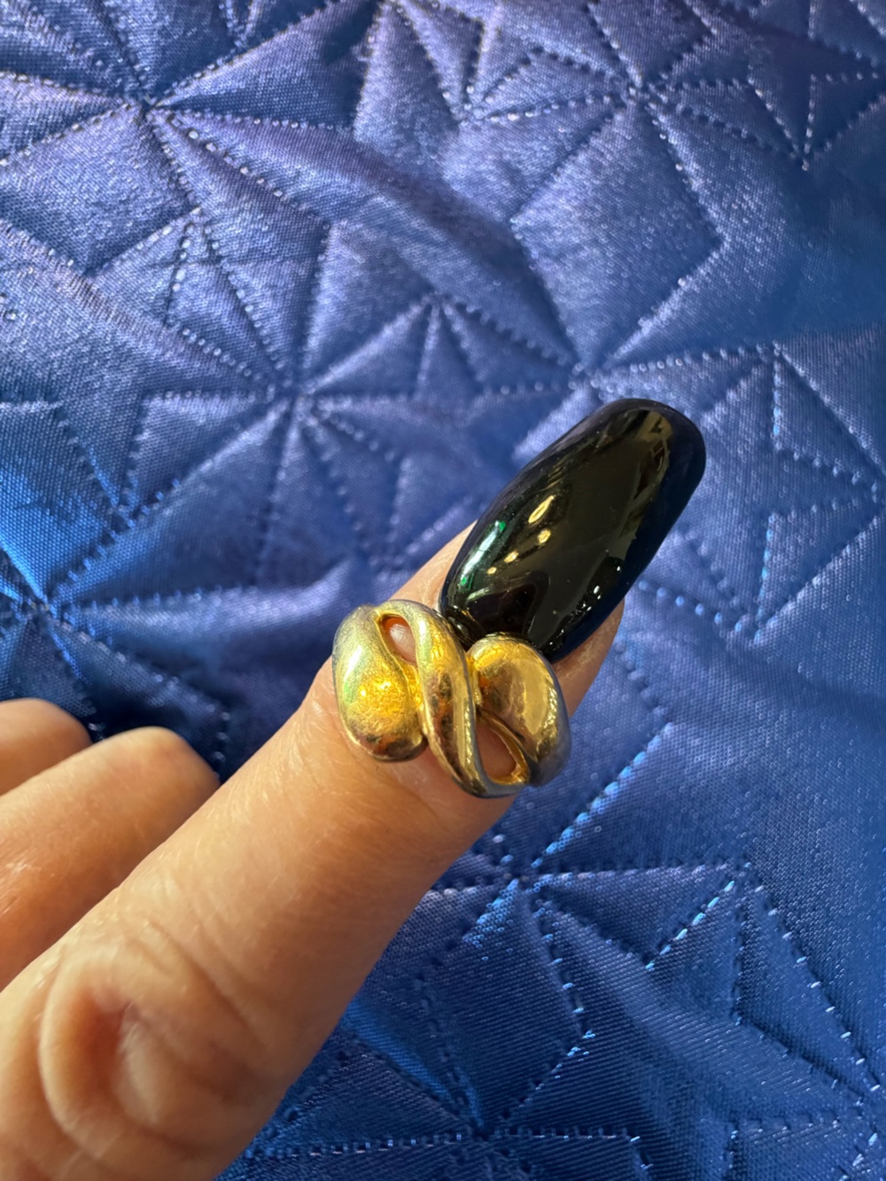 Park Lane Gold-Tone Sculpted Swirl Ring – Size 7